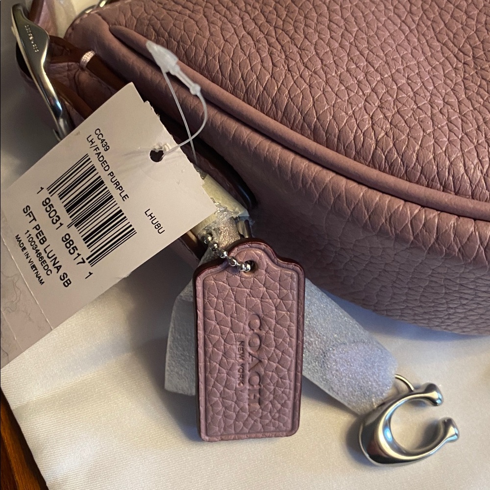 Coach Luna Bag in faded purple NWT - Picture 4 of 6